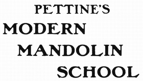 Pettine's Modern Mandolin School